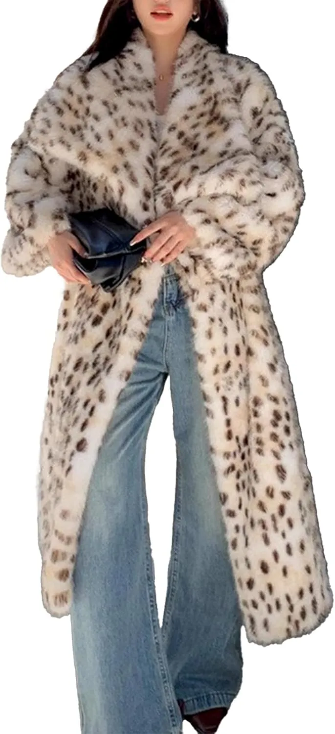 Faux Fur Coat 2025 Fashion Faux Leather Warm Oversize Jacket For Women Fleece Fluffy Casual Cardigan