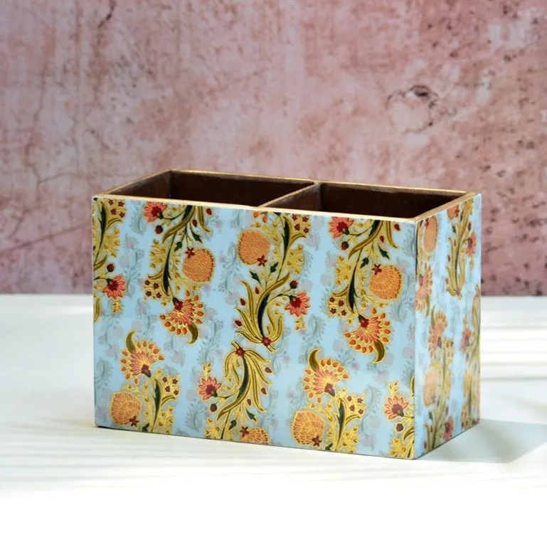 Floral Multicolor MDF Cutlery Holder