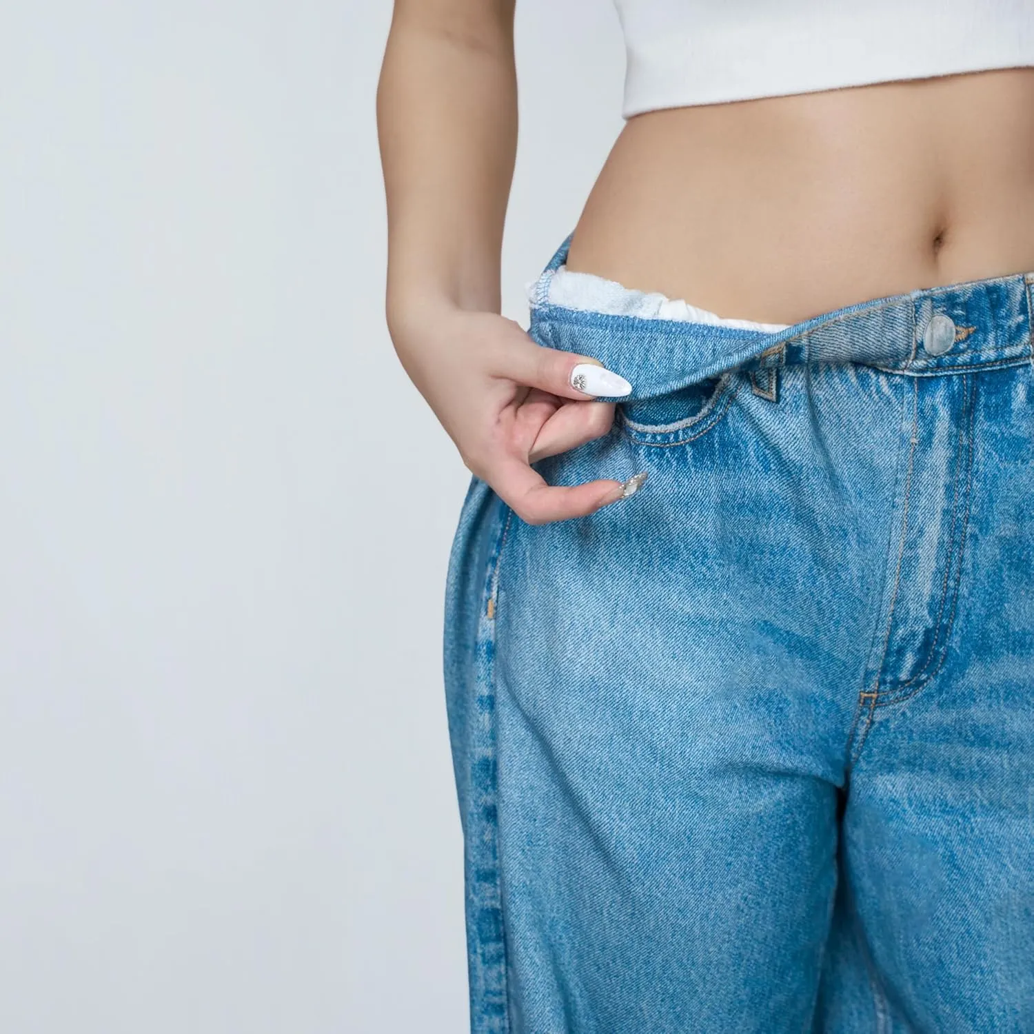 French Terry Sweatpant Jeans Denim Sweat Pants Look Like Jeans Baggy Wide Leg Stretch Pants Jeggings for Women Trendy