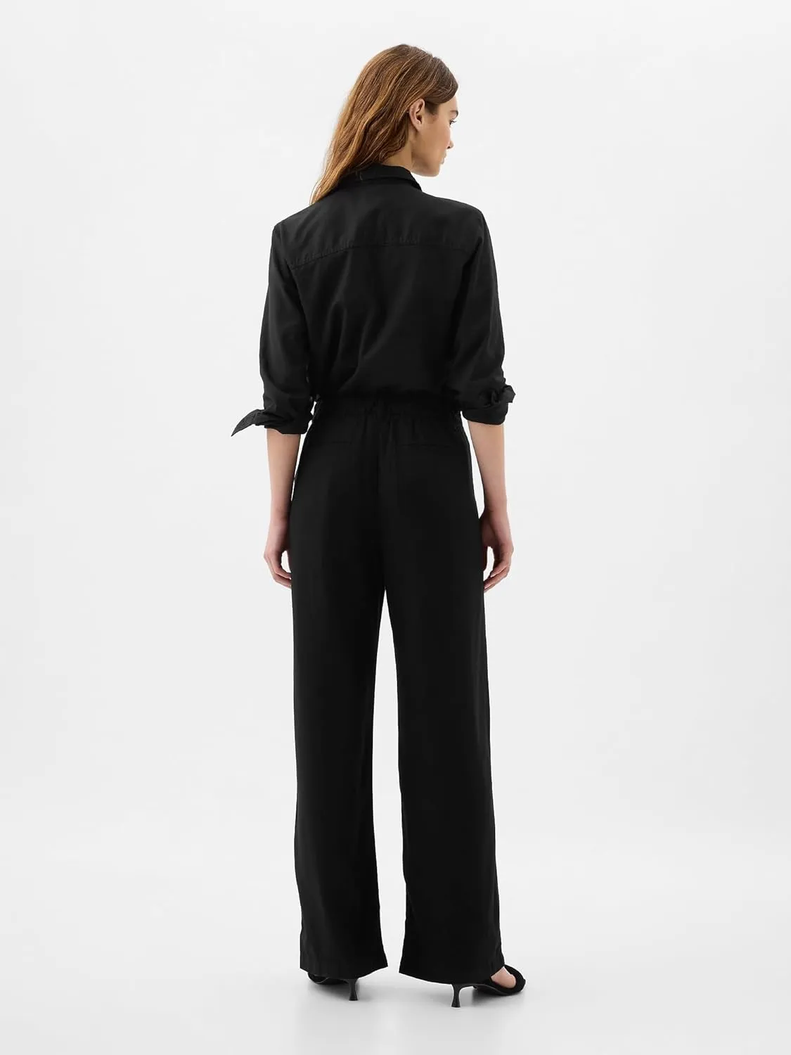 GAP Women's High Rise Linen Wide Leg Pant