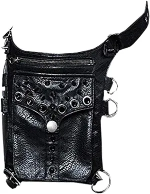 Gear Duke Vintage Gothic Retro Shoulder Waist Bags Steampunk Goth PU Leather Leg Thigh Holster Bags Purse Leg Bag