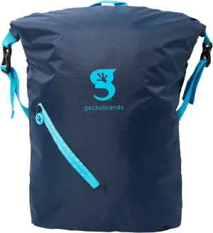 geckobrands Hybrid Lightweight Backpack - Gym, Hiking, and Travel Bag with Front Zipper Pocket, Durable and Versatile (Navy/Blue)
