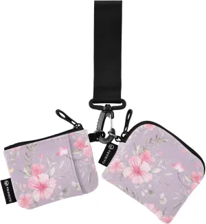 Gentle Rustic Flowers Wristlet Wallets for Women, Mini Coin Purse Portable Keychain Wallets for Women
