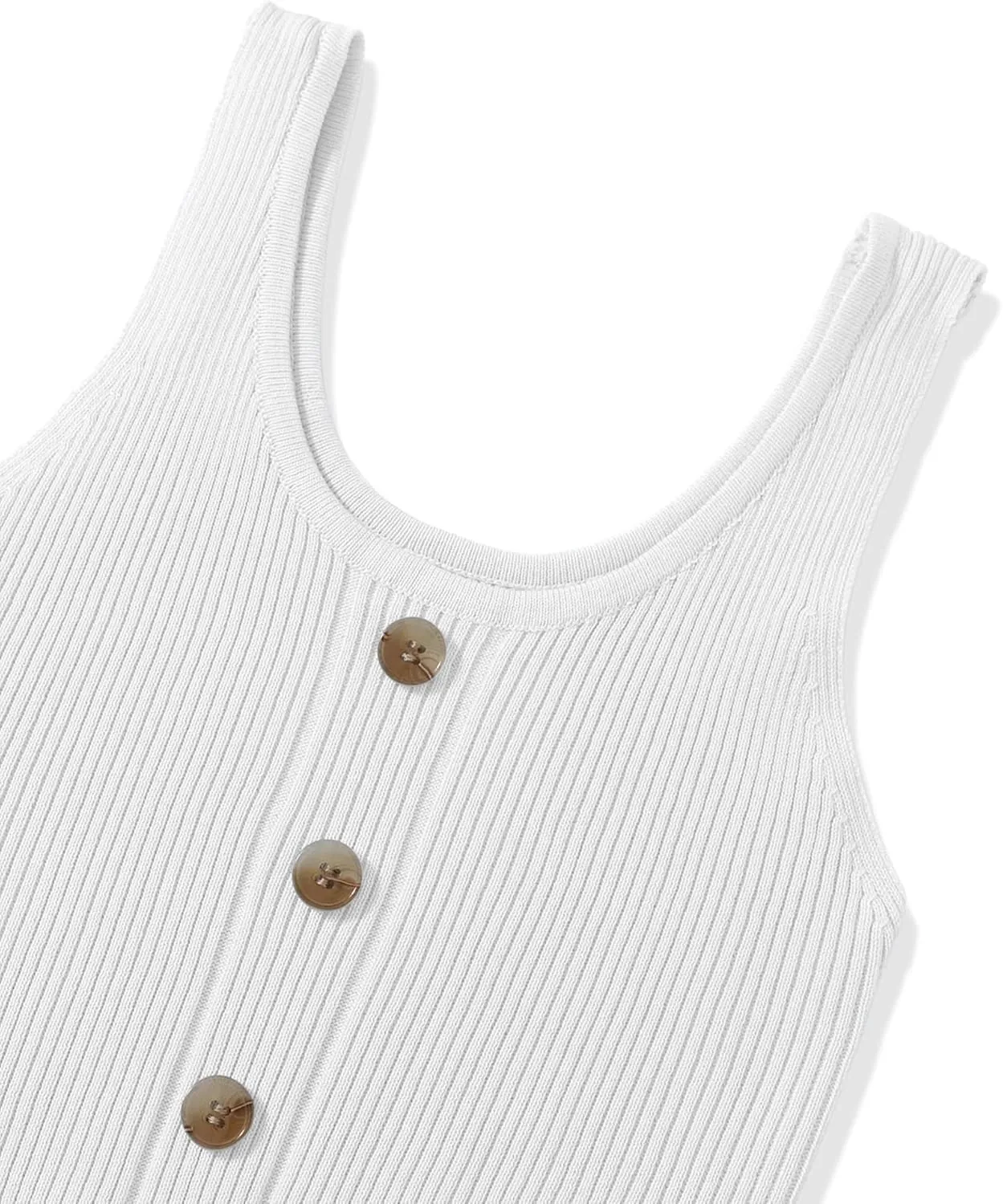 Girls Button Up Tank Top Sleeveless Kids Cute Knit Sweater Vest School Trendy Strap Camisole Undershirt Knitwear
