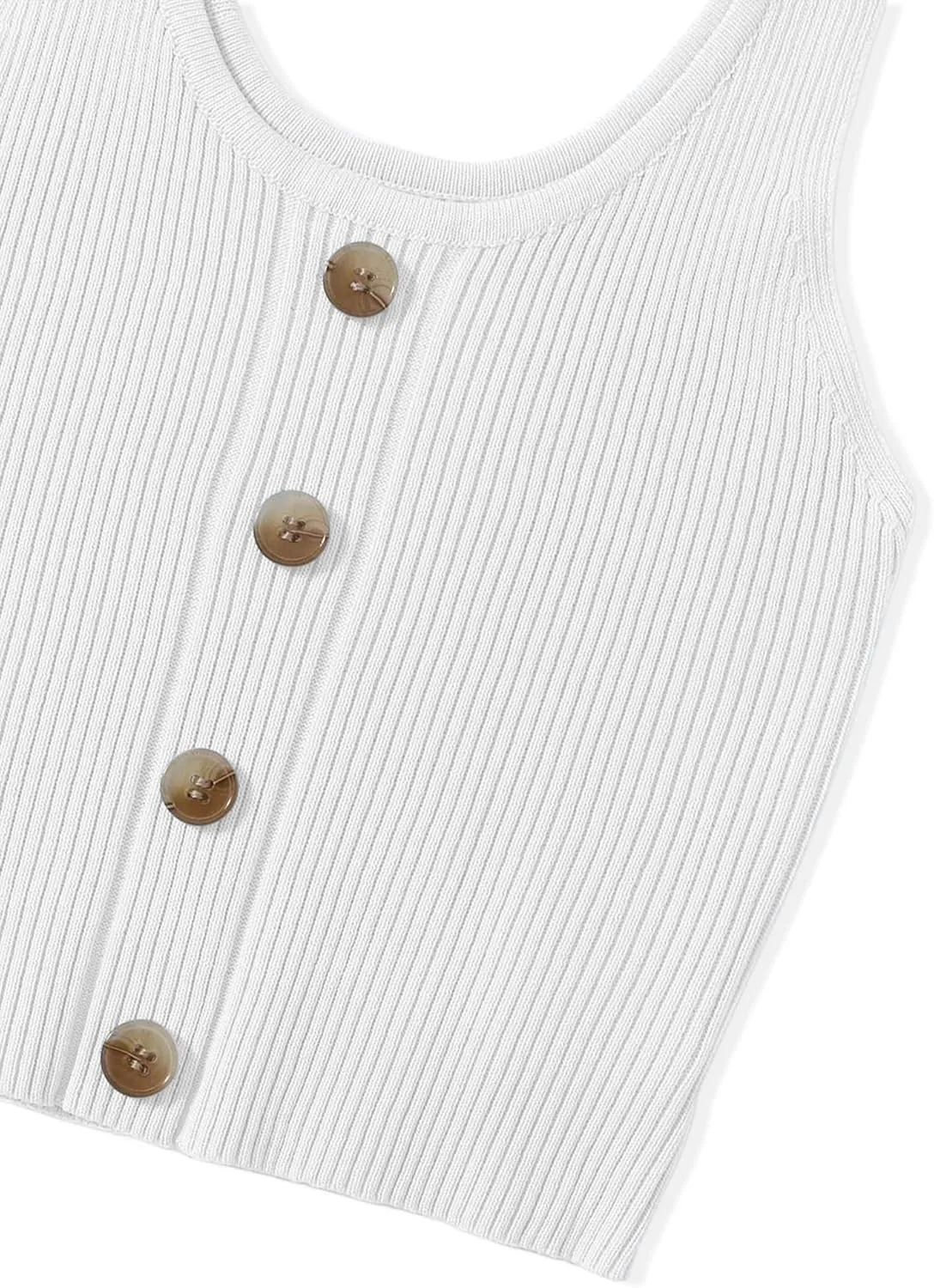 Girls Button Up Tank Top Sleeveless Kids Cute Knit Sweater Vest School Trendy Strap Camisole Undershirt Knitwear