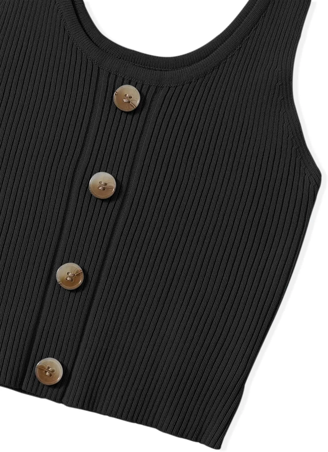 Girls Button Up Tank Top Sleeveless Kids Cute Knit Sweater Vest School Trendy Strap Camisole Undershirt Knitwear