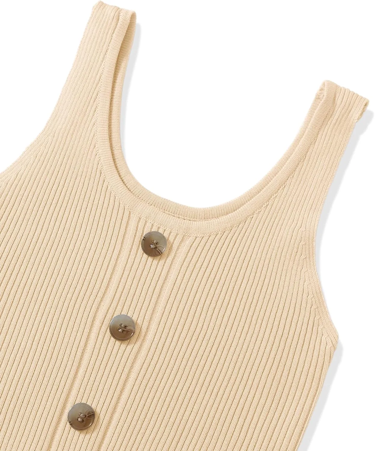 Girls Button Up Tank Top Sleeveless Kids Cute Knit Sweater Vest School Trendy Strap Camisole Undershirt Knitwear