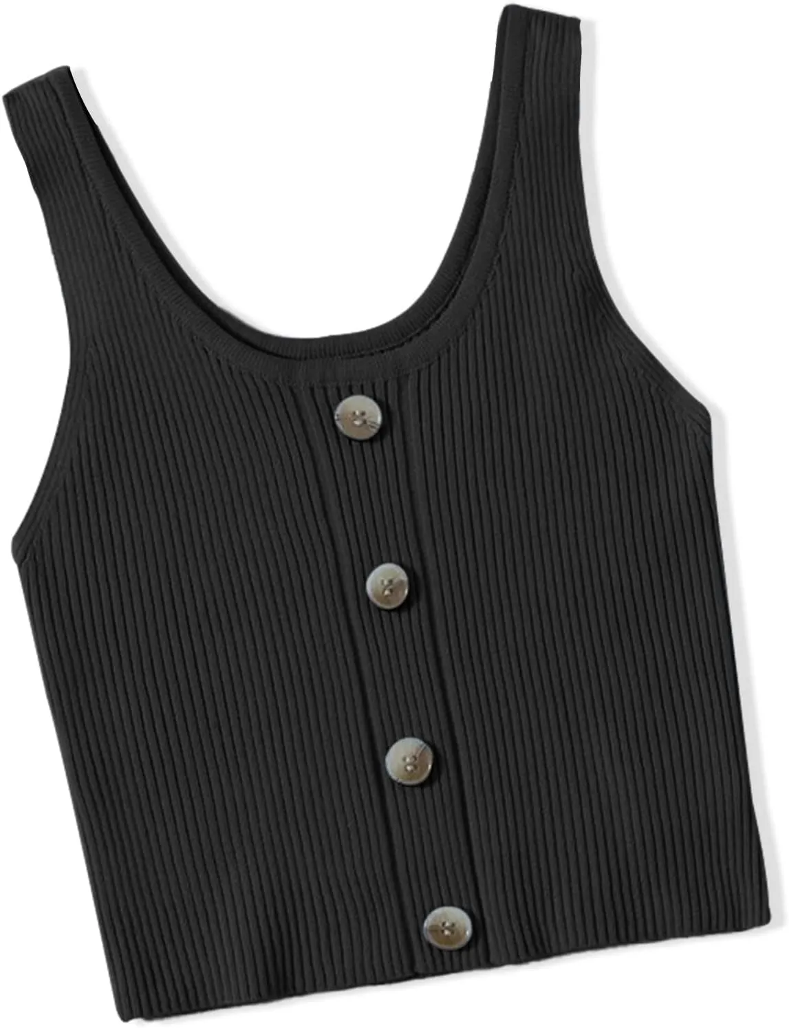 Girls Button Up Tank Top Sleeveless Kids Cute Knit Sweater Vest School Trendy Strap Camisole Undershirt Knitwear