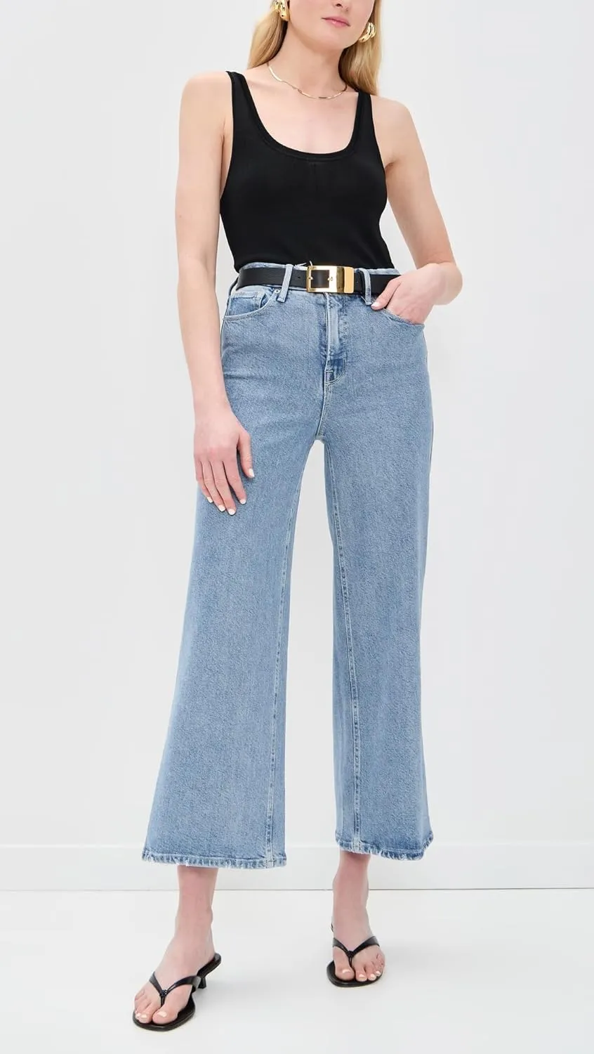 Good American Women's Soft Tech Good Skate Crop Jeans