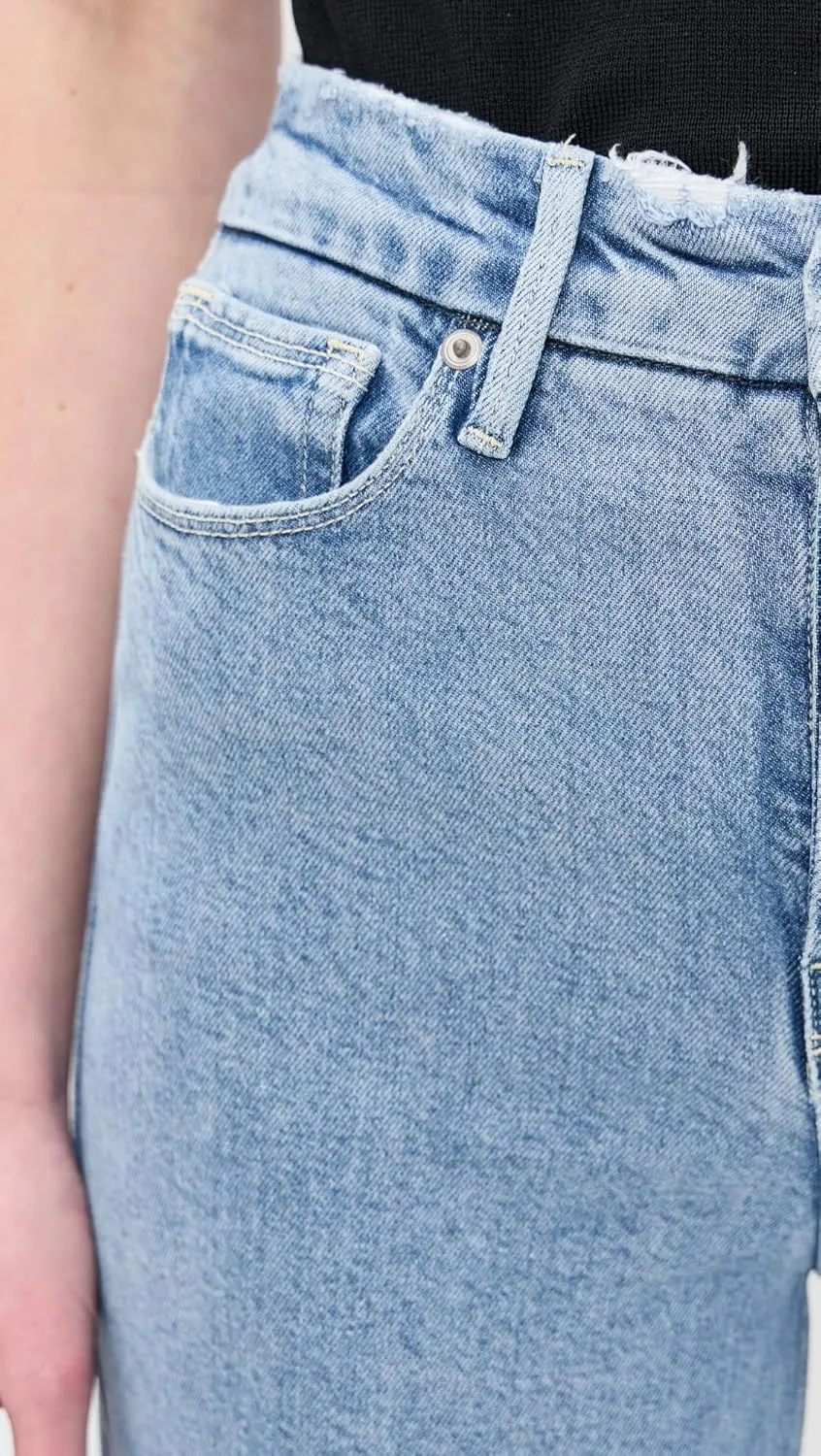 Good American Women's Soft Tech Good Skate Crop Jeans