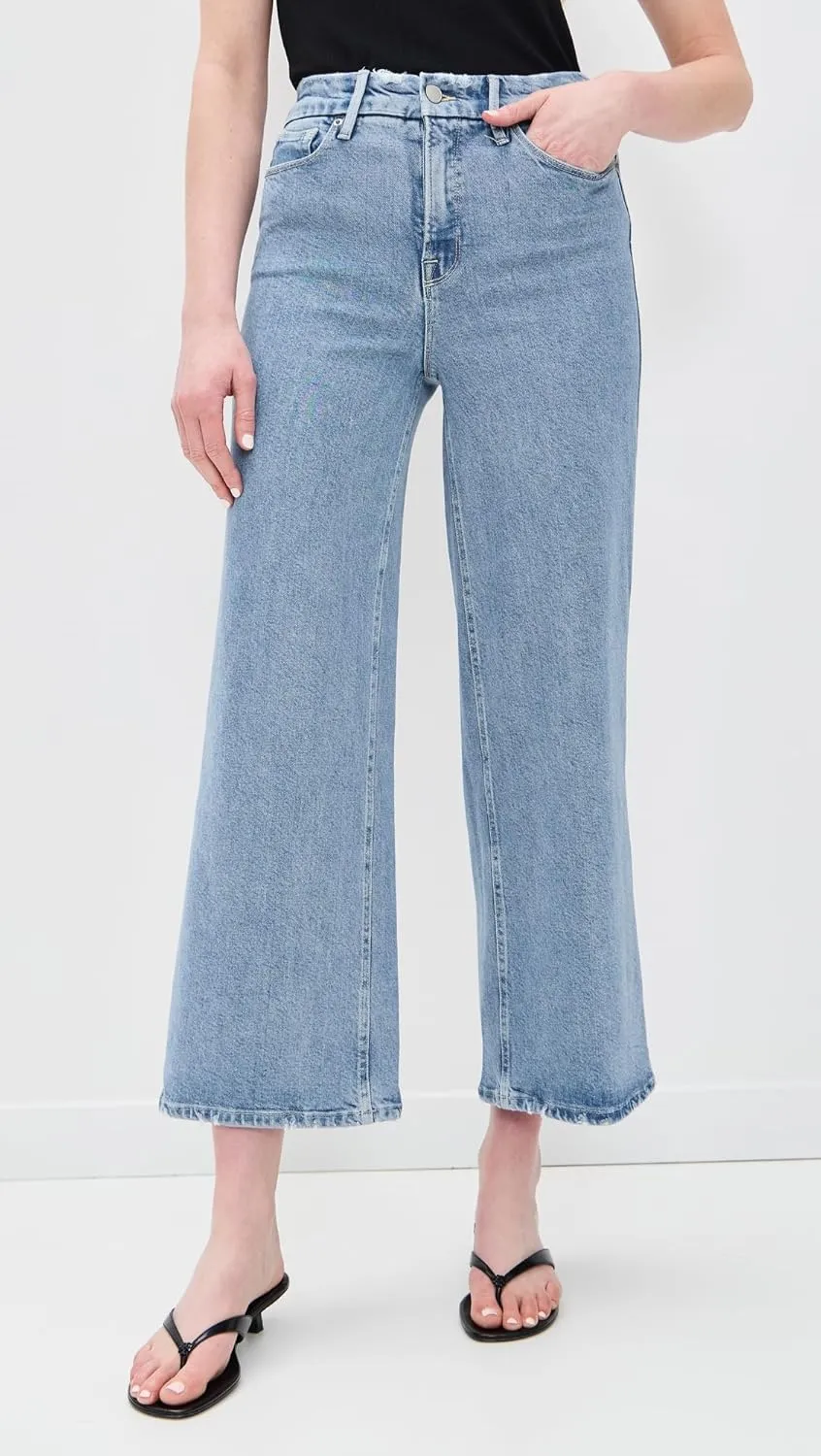 Good American Women's Soft Tech Good Skate Crop Jeans