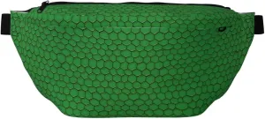 Green Snakeskin Stylish Crossbody Waist Pack - Versatile And Compact Travel Pouch For Hands-Free Storage, Black, PBYB-12185A