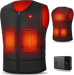 Heated Vest for Men Women, Men's Heated Vest with Battery Pack 5V/7.4V 14400mAh, Mens Womens Rechargeable Electric Vest