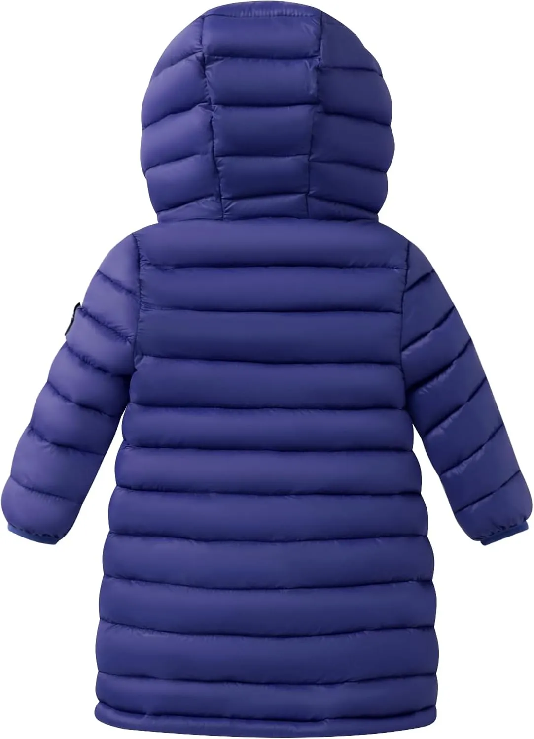 HILEELANG Kids Boy Girl Puffer Jacket Coat Hood Mid Length Light Weight Warm Insulated Padded Classic Solid Winter Outwear