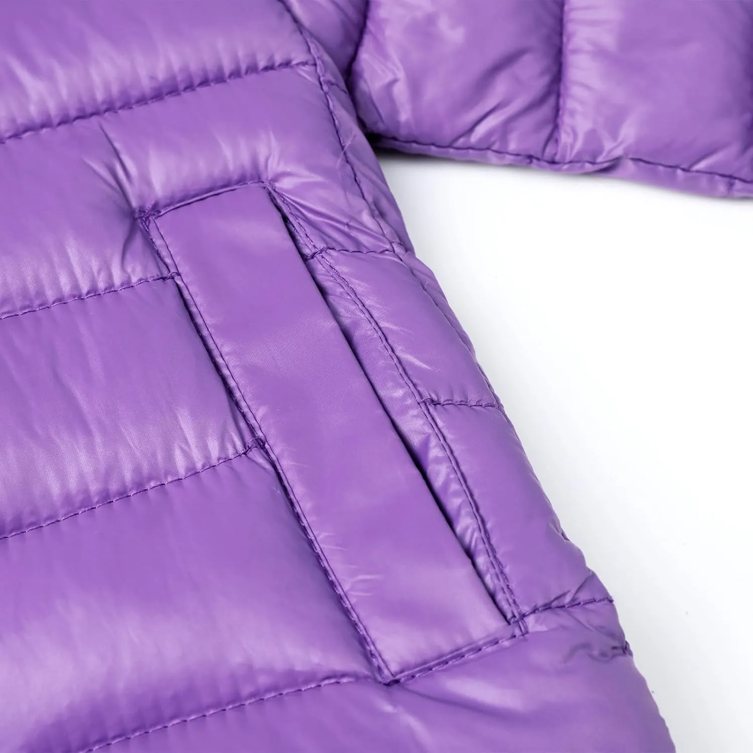 HILEELANG Kids Boy Girl Puffer Jacket Coat Hood Mid Length Light Weight Warm Insulated Padded Classic Solid Winter Outwear