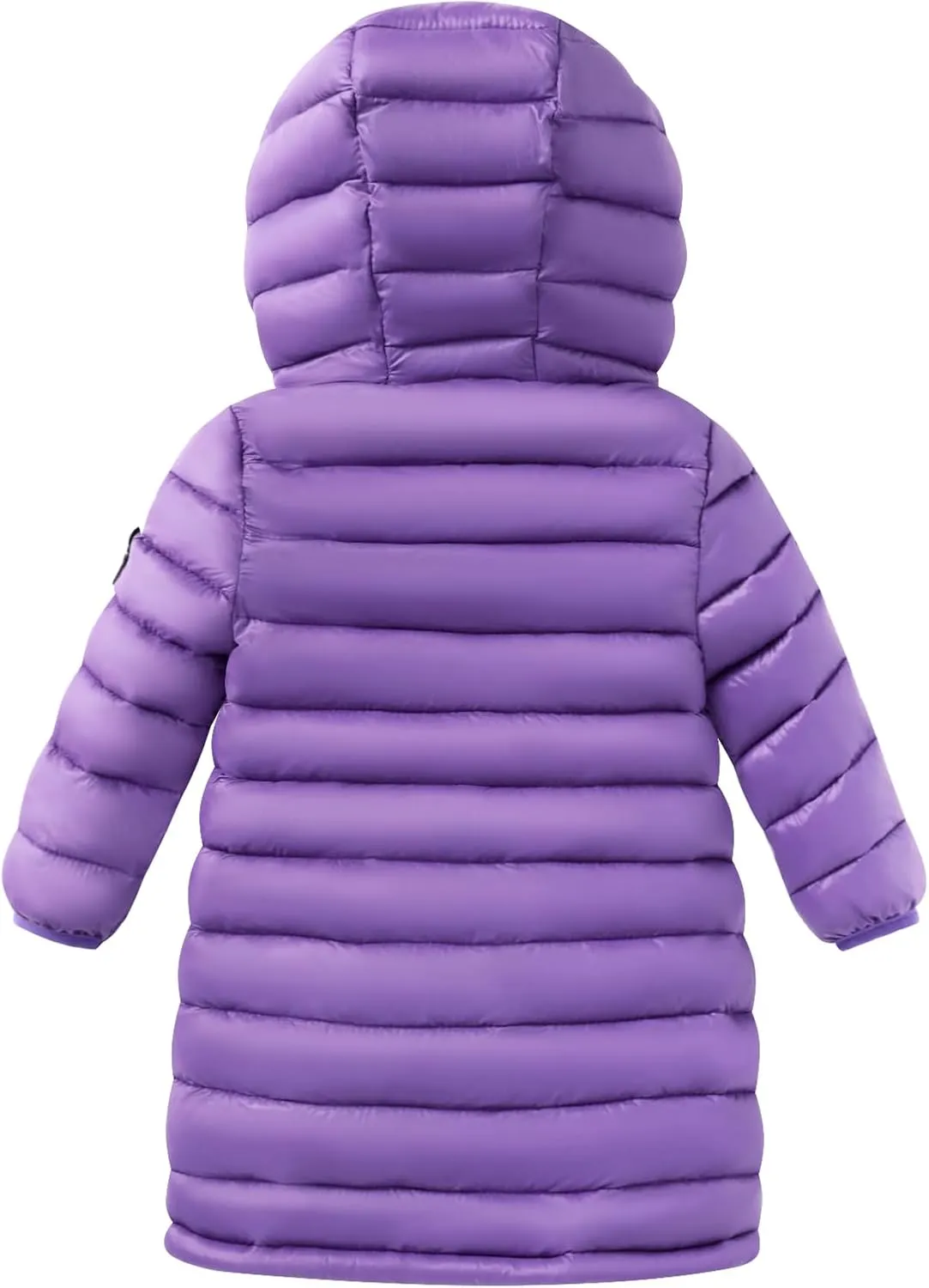 HILEELANG Kids Boy Girl Puffer Jacket Coat Hood Mid Length Light Weight Warm Insulated Padded Classic Solid Winter Outwear