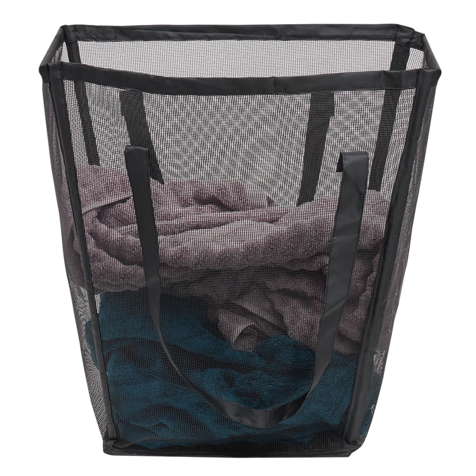 Home Basics Tapered Mesh Laundry Hamper with Handles