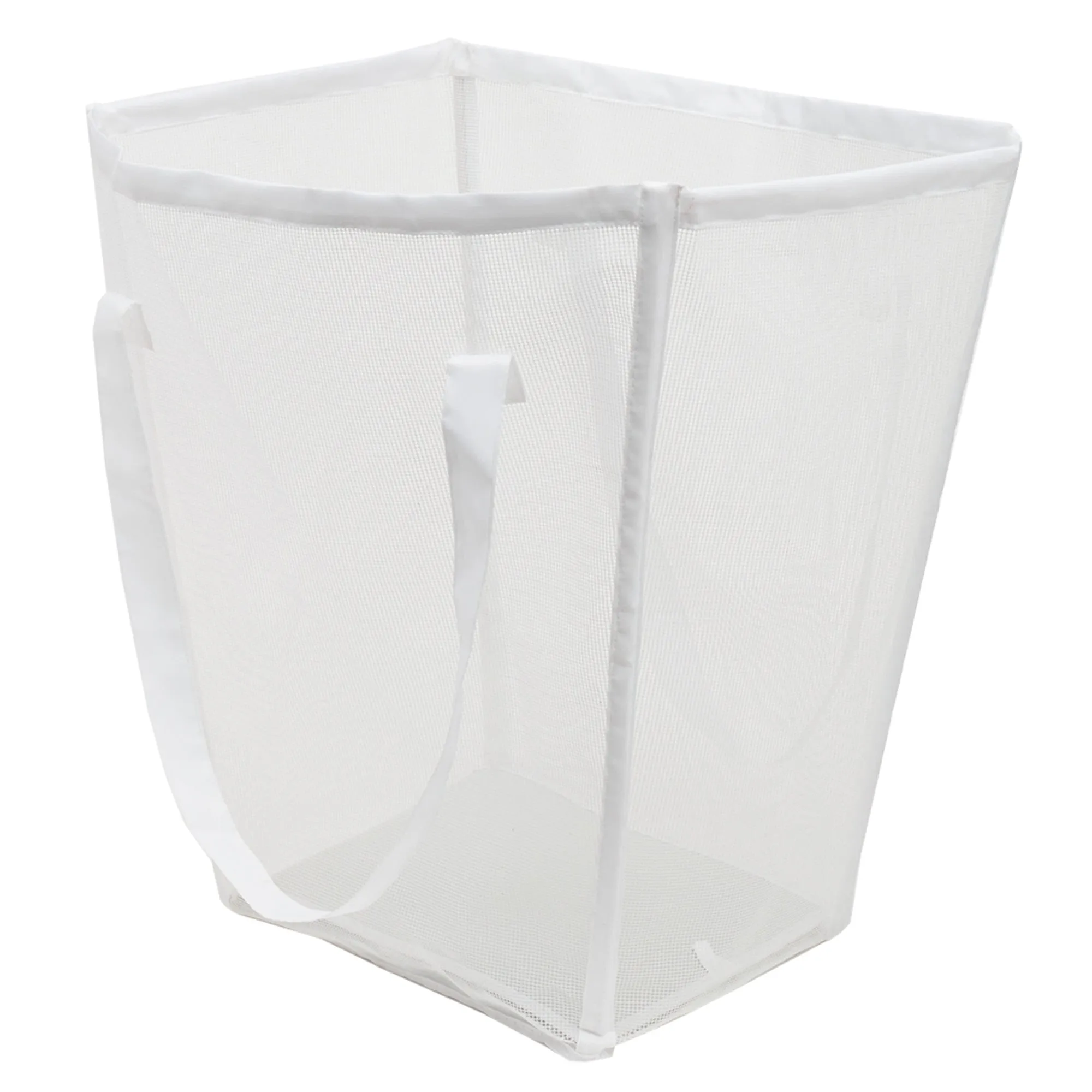 Home Basics Tapered Mesh Laundry Hamper with Handles