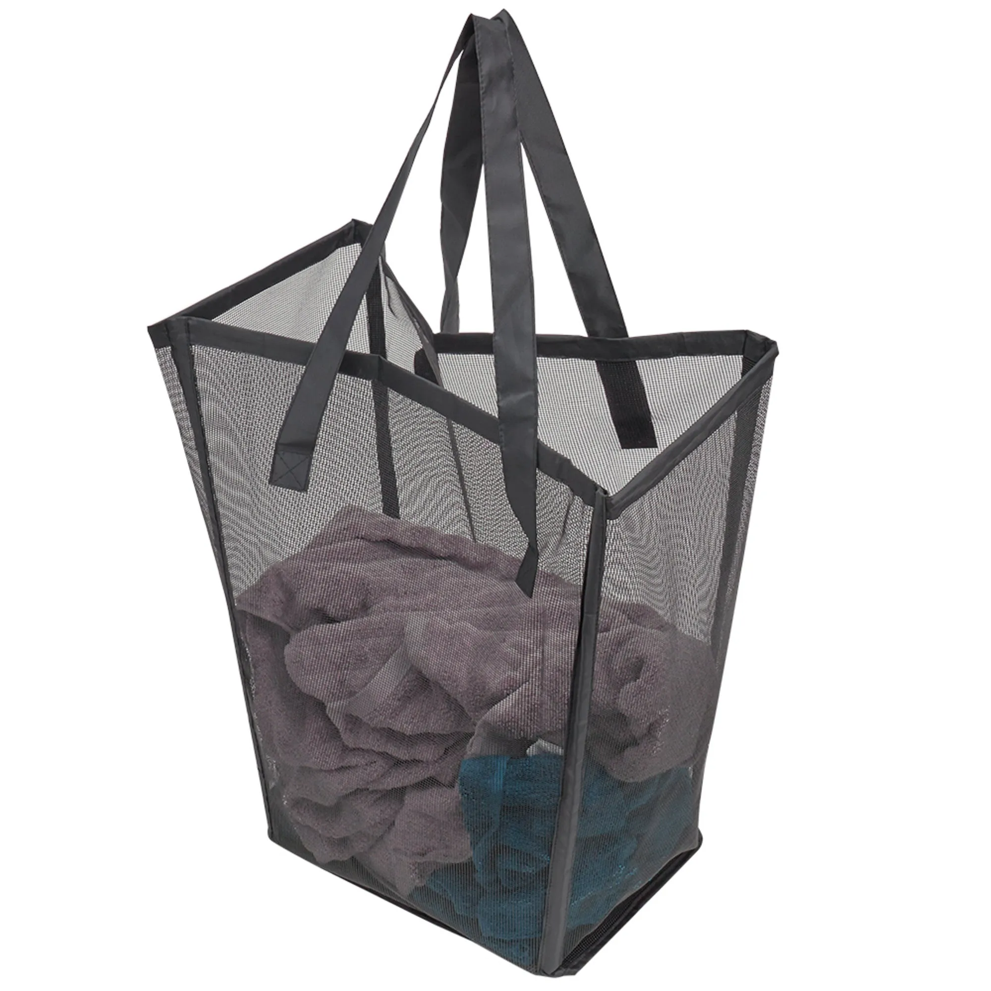 Home Basics Tapered Mesh Laundry Hamper with Handles