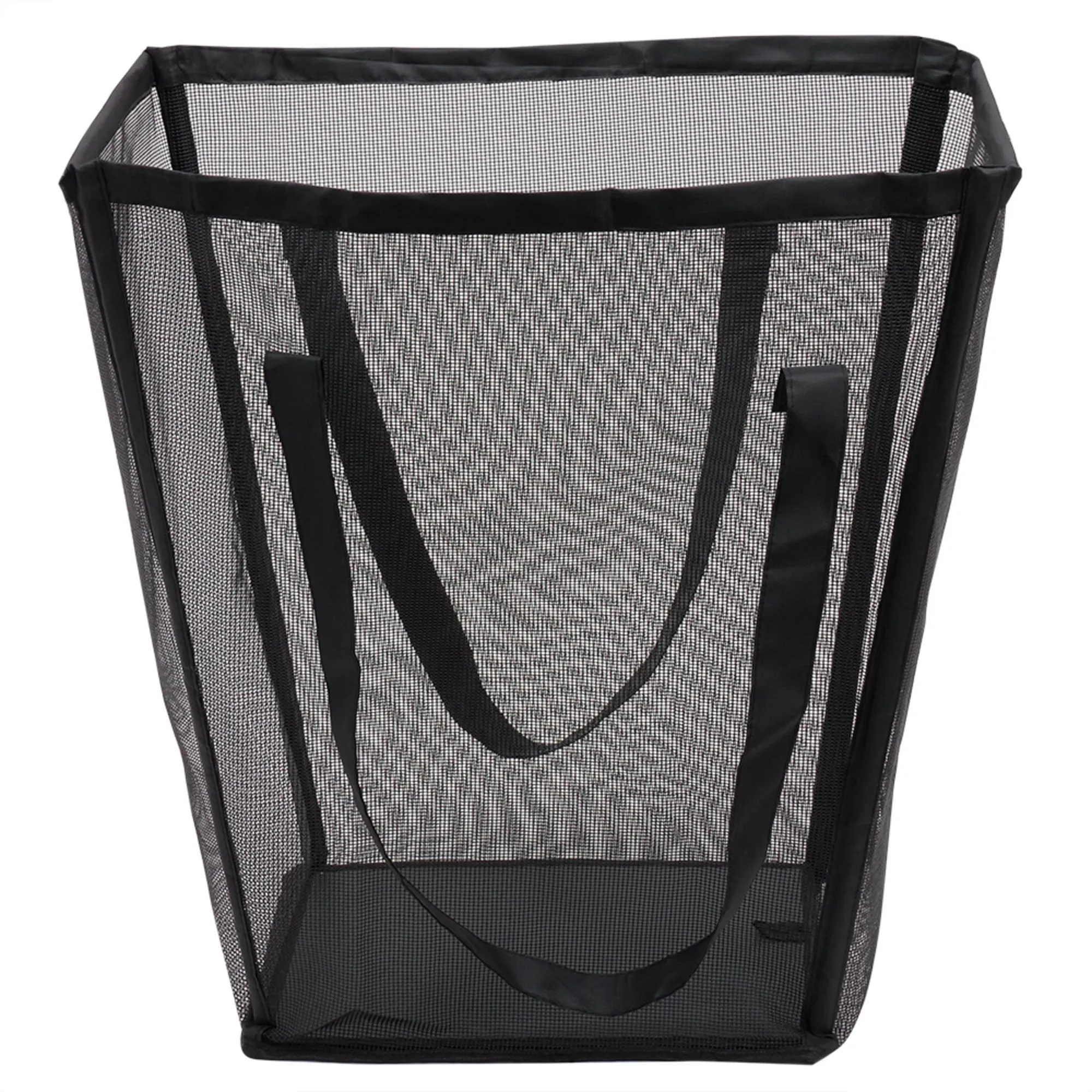 Home Basics Tapered Mesh Laundry Hamper with Handles