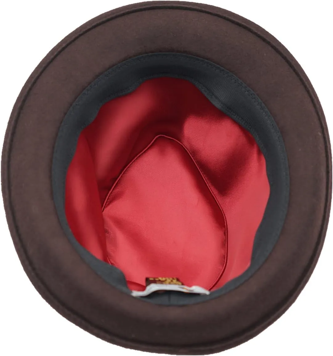 Home Prefer Men's Wool Felt Winter Hat Short Brim Fedora Hat