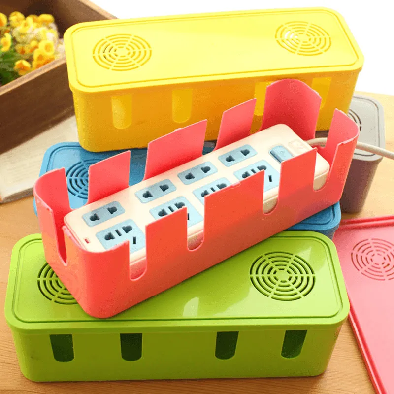 Honana HN-B60 Colorful Cable Storage Box Large Household Wire Organizer Power Strip Cover