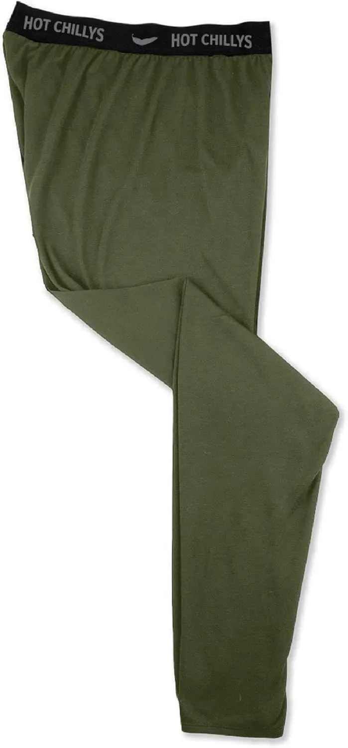 Hot Chillys Men's Bi-Ply Bottom Midweight Relaxed Fit Base Layer -Versatile UPF 30 Cold Weather Warm Thermal Base Layer Pants