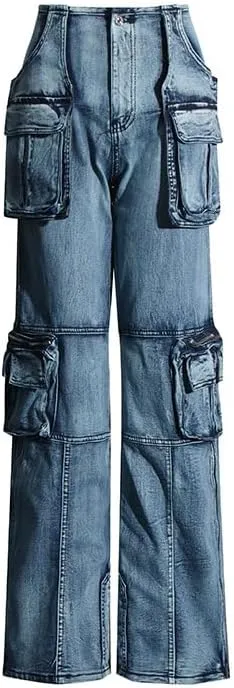 HOT Fashionista Earthy Tinted Cargo Pants Blue, Medium