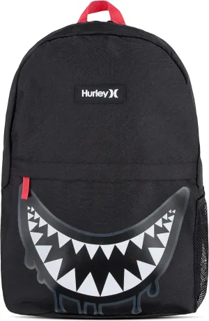 Hurley Unisex-Adults One and Only Backpack, Black Shark Bite, Large