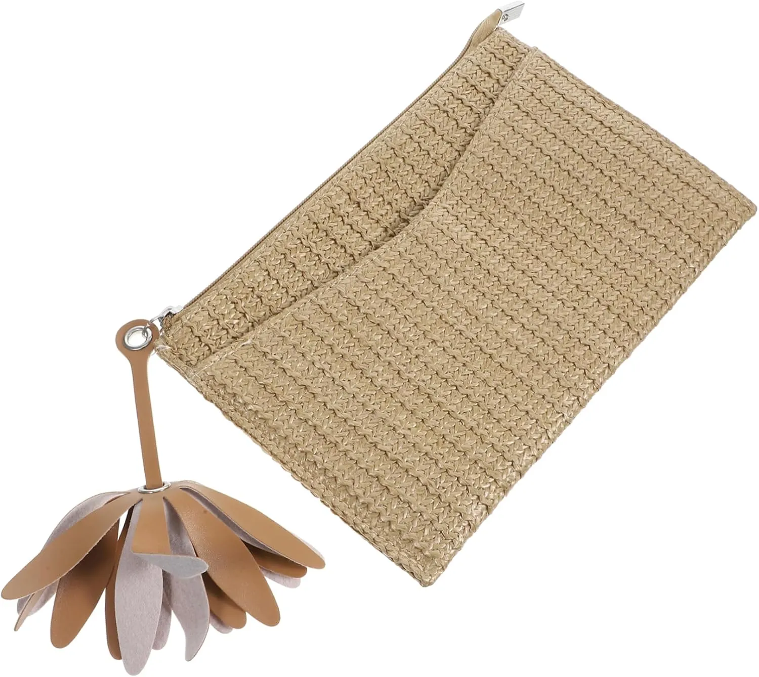 Imitation Straw Woven Clutch Bag for Women Chic Beach Style Hand Purse for Summer Outings Travel and Casual Events Straw Clutch Purses for Women