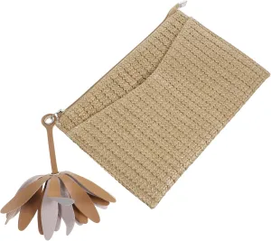 Imitation Straw Woven Clutch Bag for Women Chic Beach Style Hand Purse for Summer Outings Travel and Casual Events Straw Clutch Purses for Women