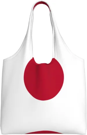 Japanese flag Printed single-shoulder canvas bag, fashionable daily canvas bag, suitable for daily travel and shopping