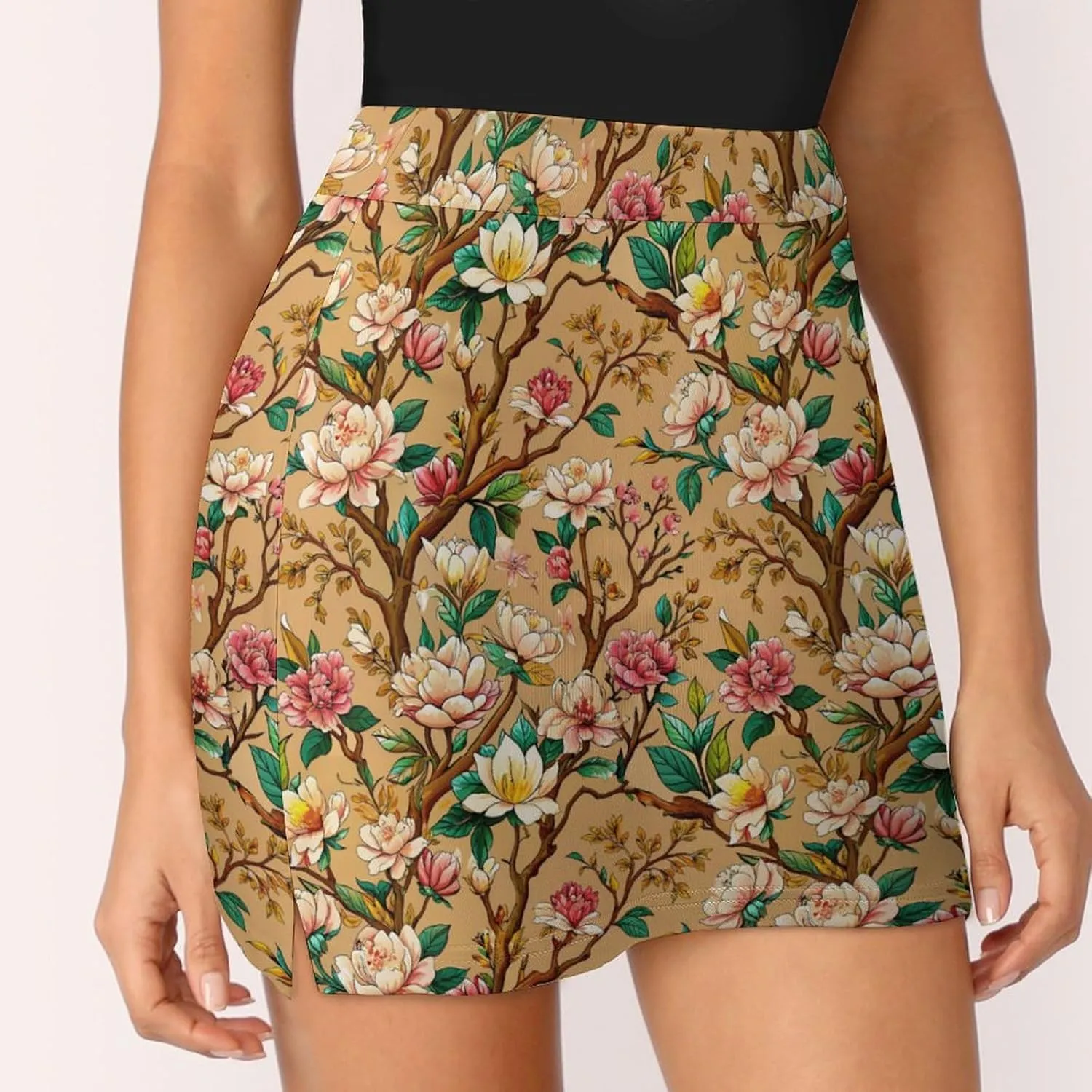 Jellyfish Pattern Mini Pleated Skirts for Women Sexy Mini Skirt Short Cargo Skirt Skater A-line Pleated Skirt