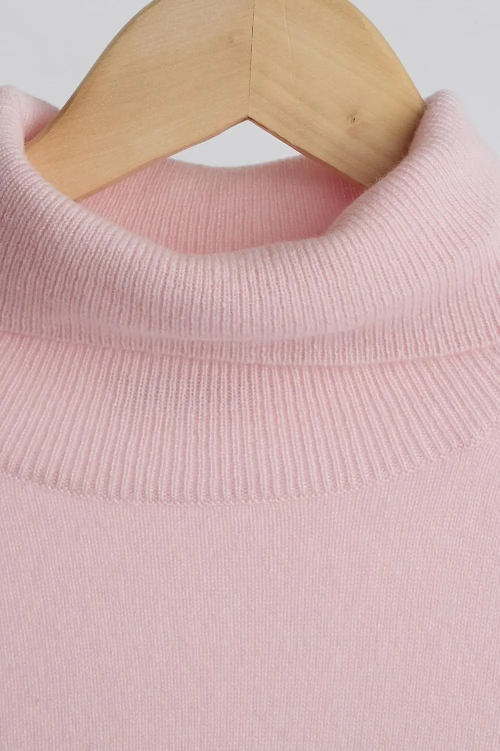JENNIE LIU Women's 100% Pure Cashmere Long Sleeve Pullover Turtleneck Sweater