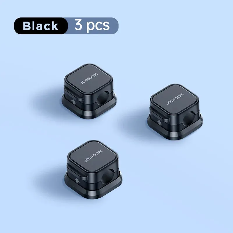 Joyroom Magnetic Cable Clips Cable Smooth Adjustable Cord Holder Under Desk Cable Management Wire Keeper Cable Organizer Holder