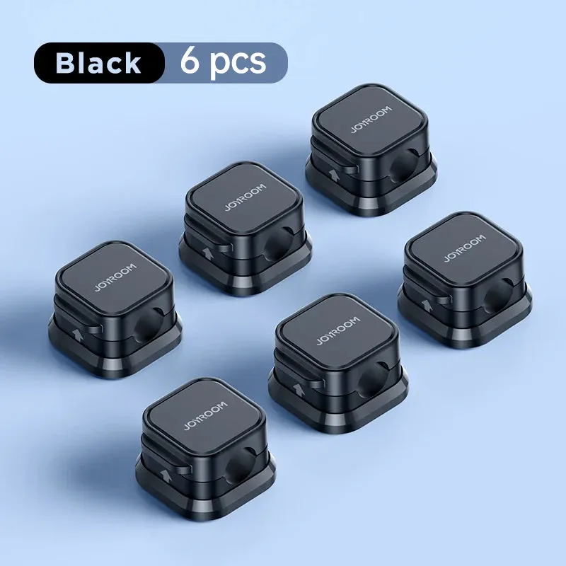Joyroom Magnetic Cable Clips Cable Smooth Adjustable Cord Holder Under Desk Cable Management Wire Keeper Cable Organizer Holder