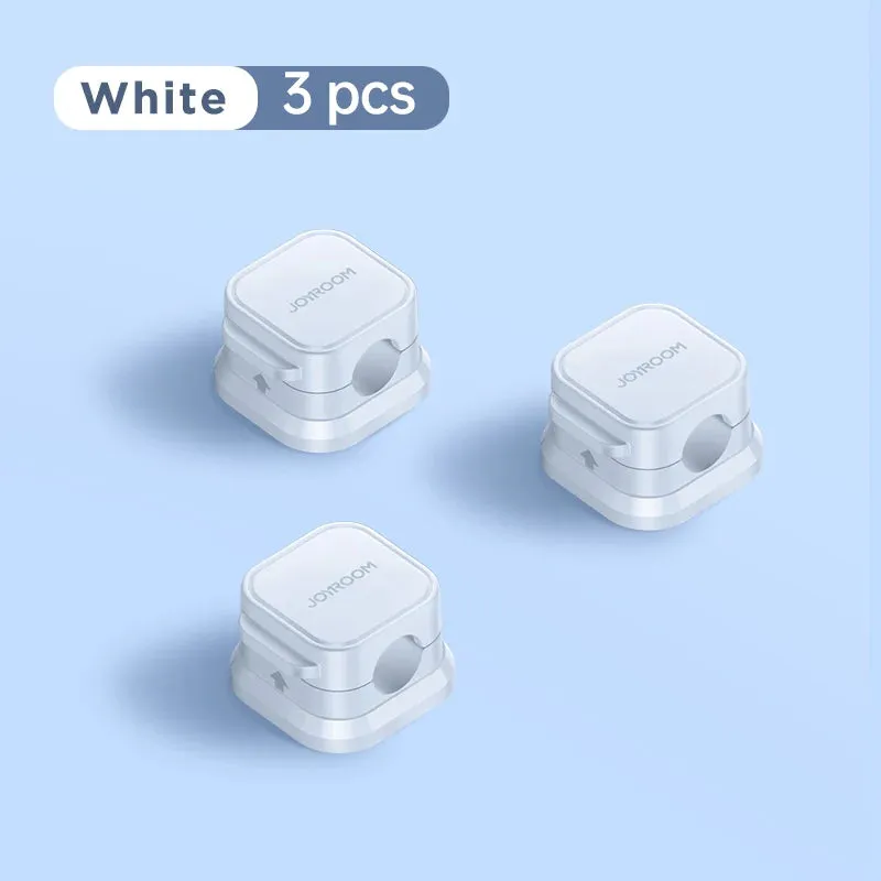 Joyroom Magnetic Cable Clips Cable Smooth Adjustable Cord Holder Under Desk Cable Management Wire Keeper Cable Organizer Holder