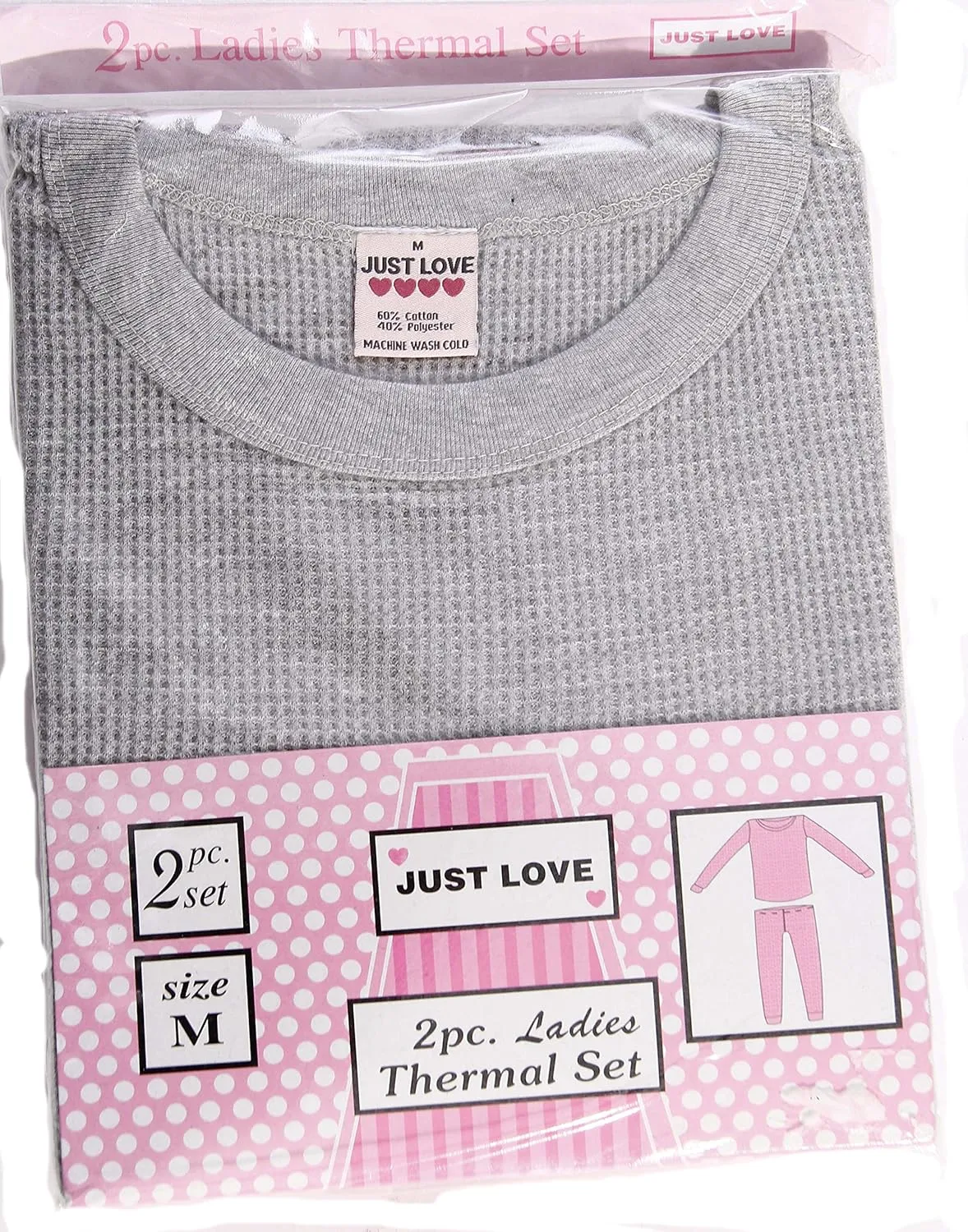 Just Love Women's Thermal Underwear Pajamas Set