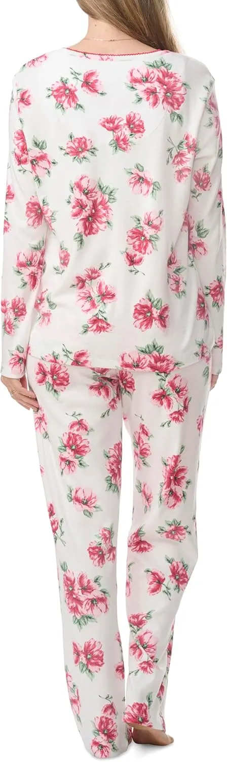 Karen Neuburger Women's Long Sleeve Cardigan Pajama Set