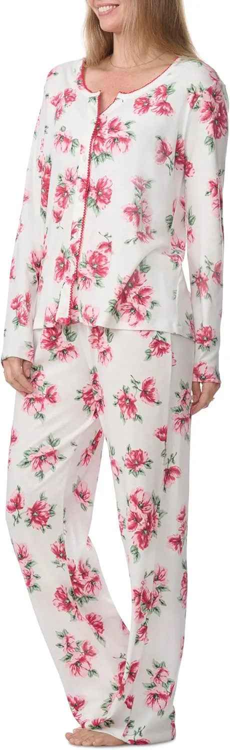 Karen Neuburger Women's Long Sleeve Cardigan Pajama Set