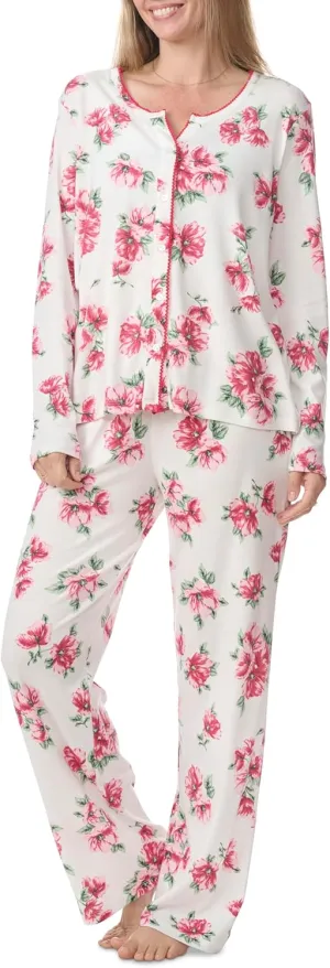 Karen Neuburger Women's Long Sleeve Cardigan Pajama Set