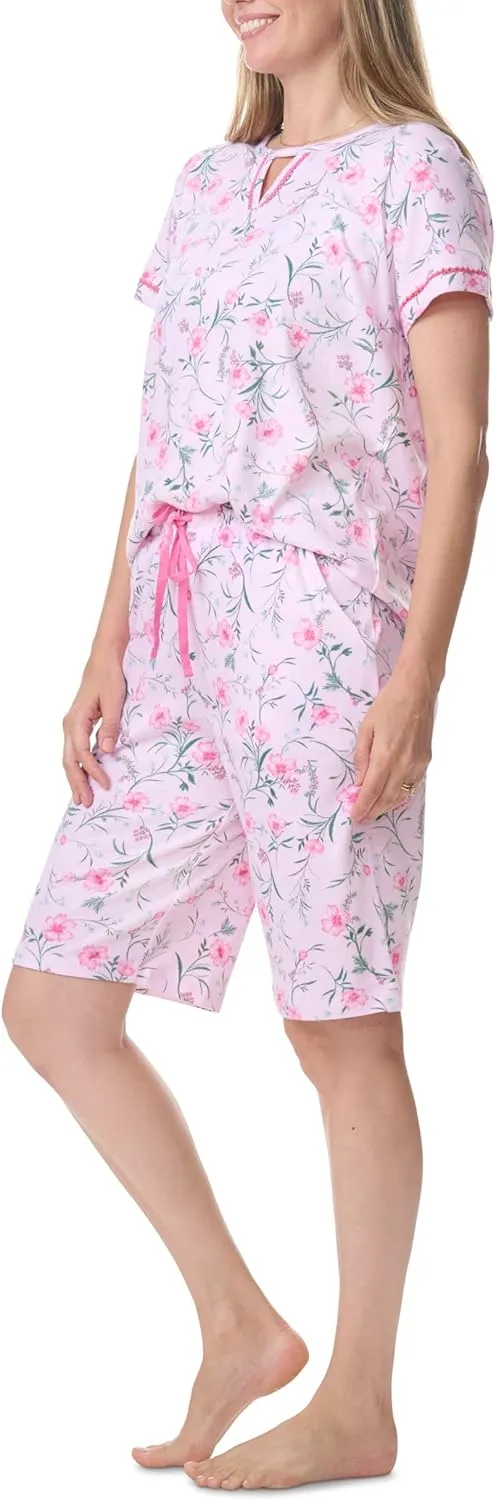 Karen Neuburger Women's Sleeve Bermuda Short Pajama Set