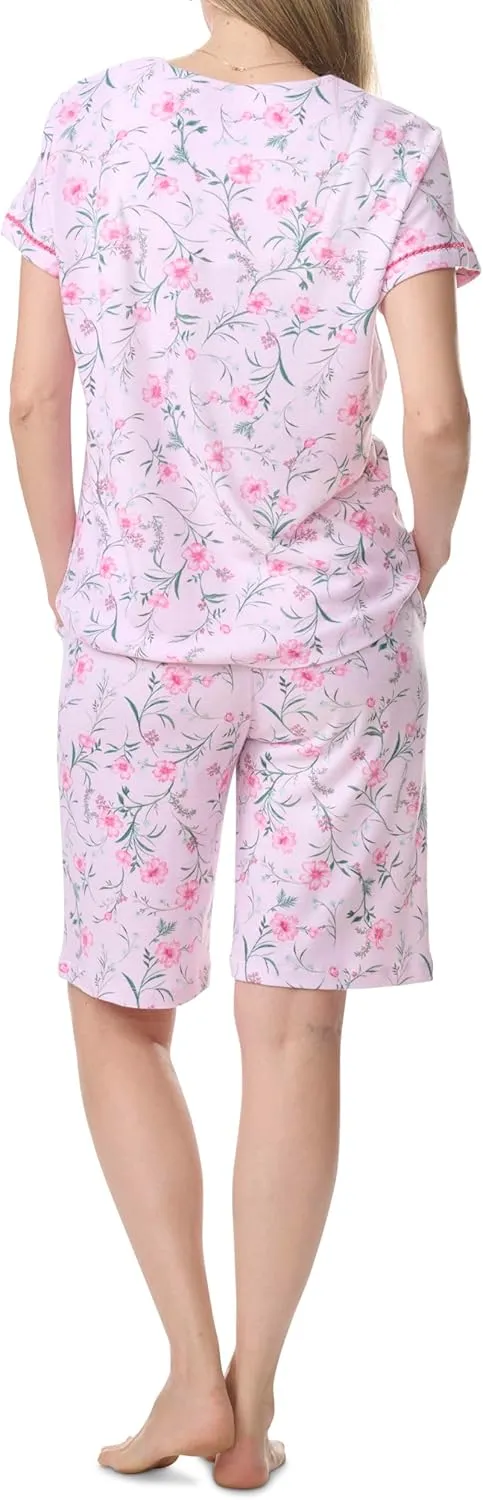 Karen Neuburger Women's Sleeve Bermuda Short Pajama Set