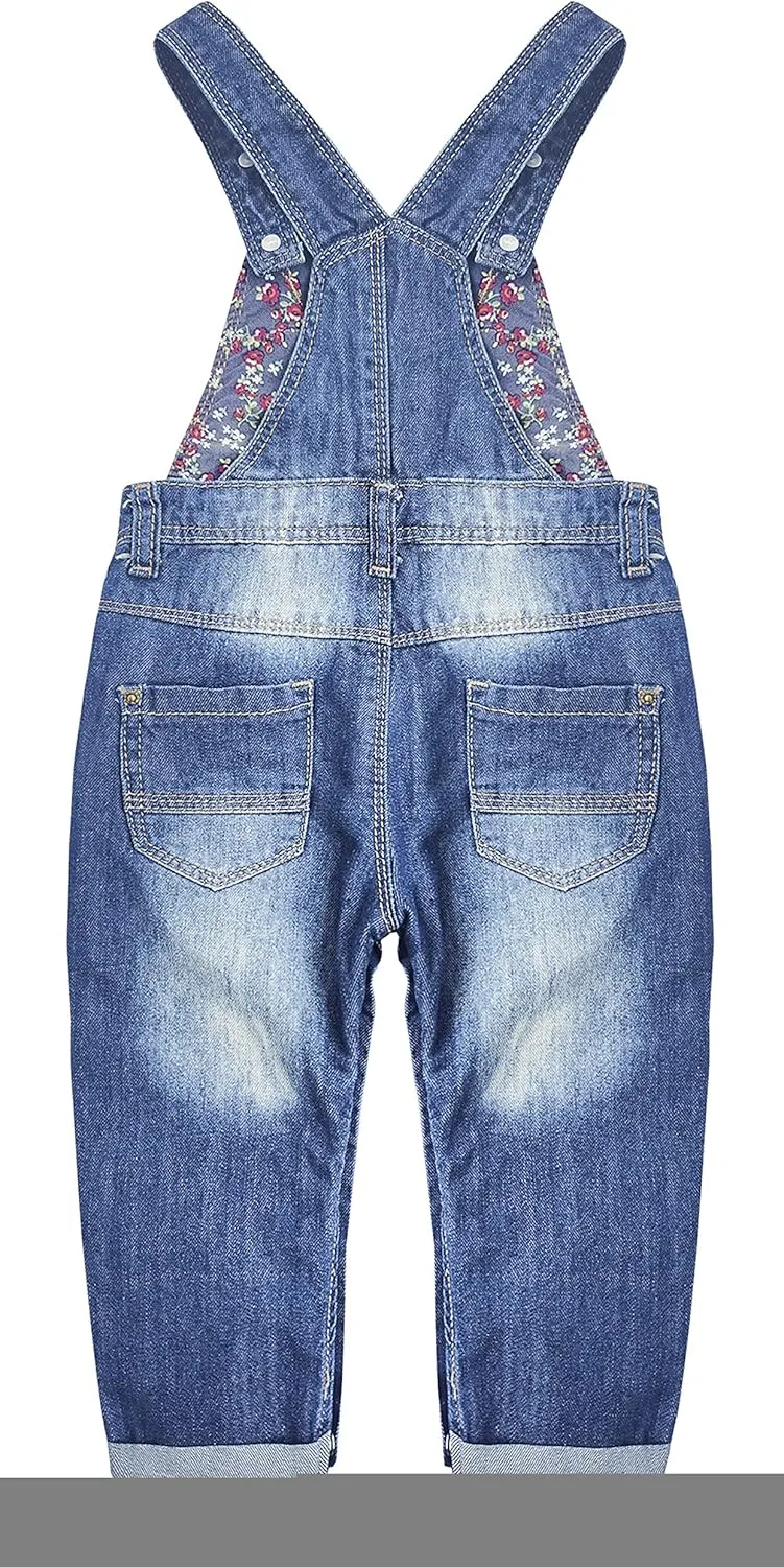 KIDSCOOL SPACE Baby Denim Overall,Toddler Little Soft Cute Jean Jumper