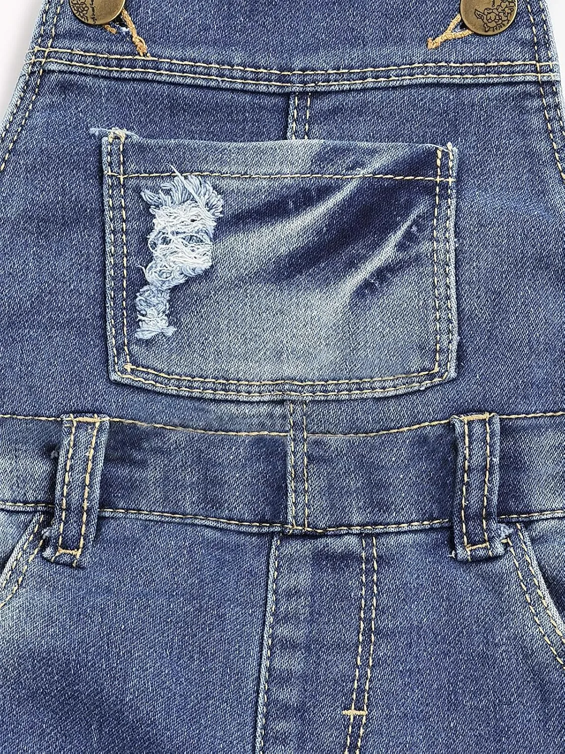 KIDSCOOL SPACE Baby Denim Overall,Toddler Little Soft Cute Jean Jumper