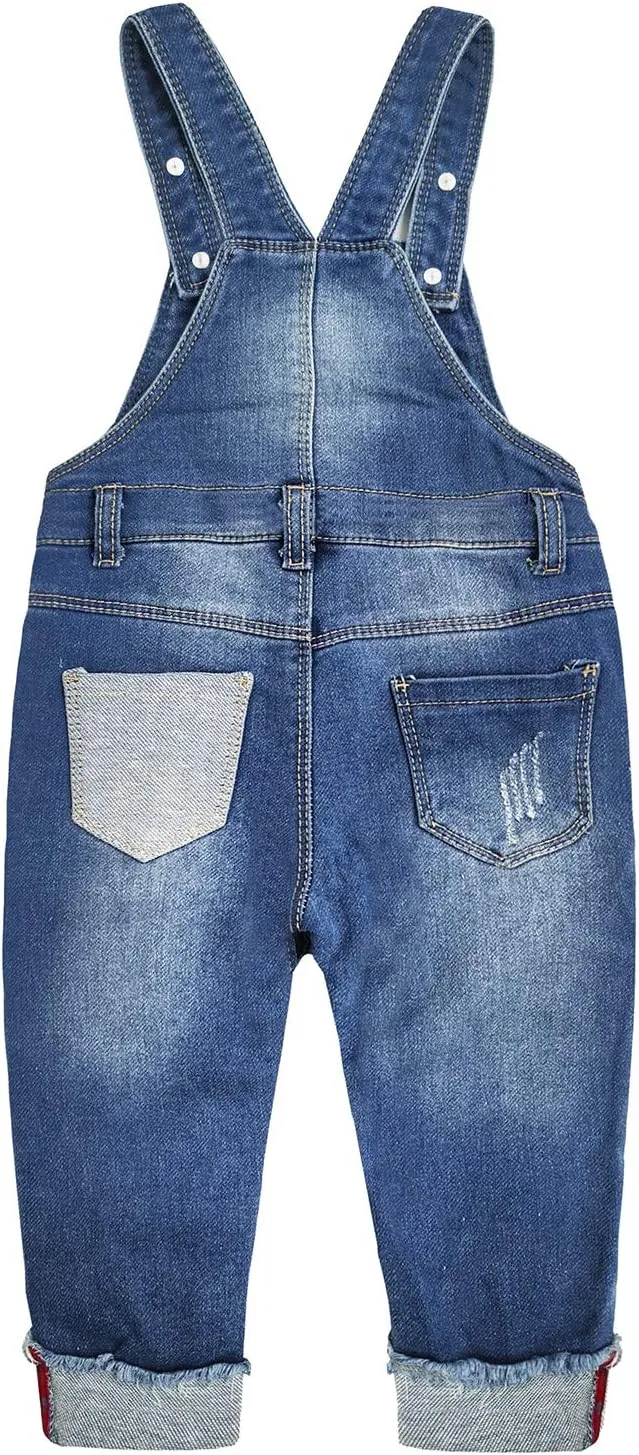 KIDSCOOL SPACE Baby Denim Overall,Toddler Little Soft Cute Jean Jumper