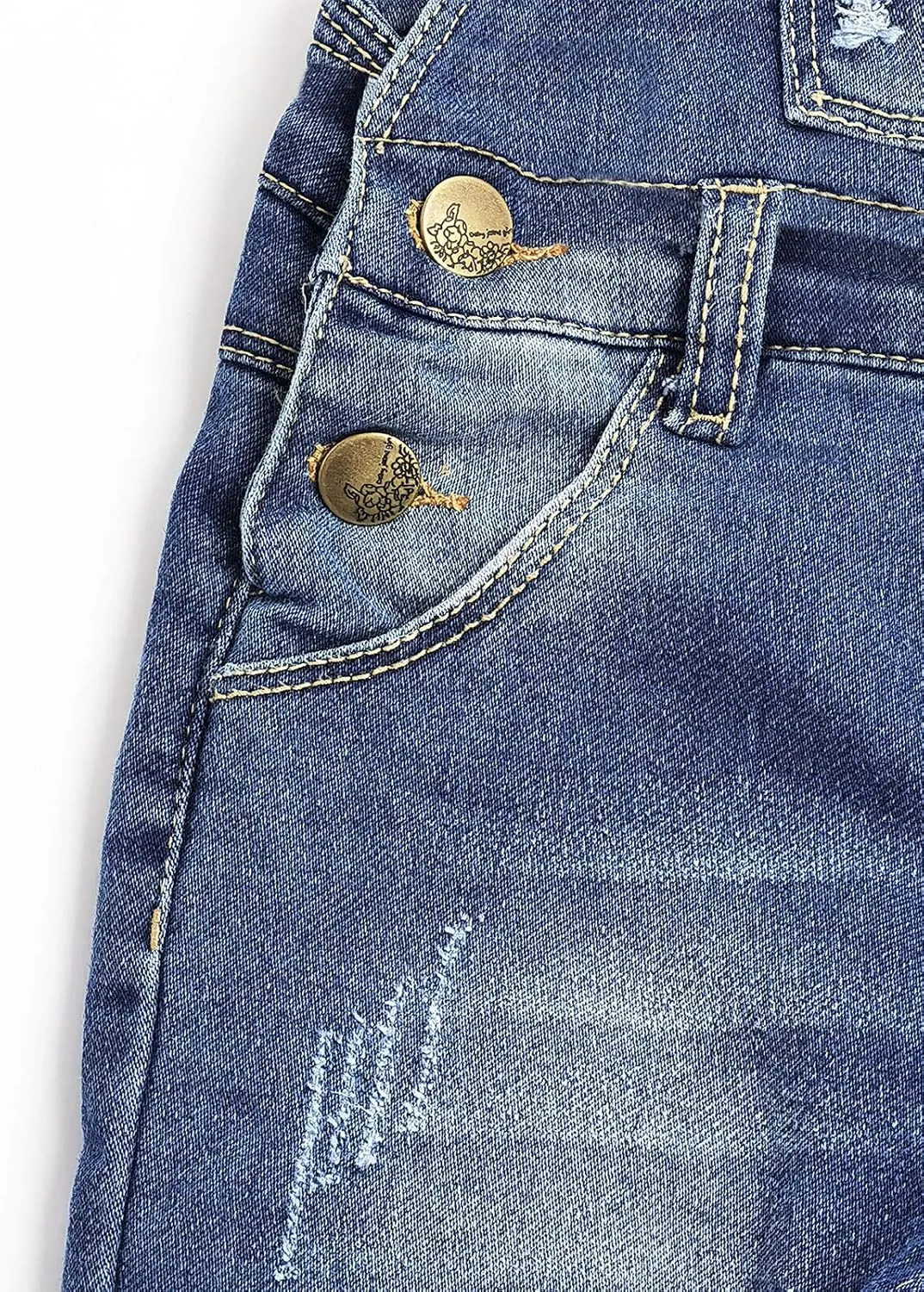 KIDSCOOL SPACE Baby Denim Overall,Toddler Little Soft Cute Jean Jumper