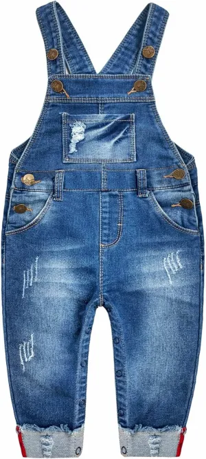 KIDSCOOL SPACE Baby Denim Overall,Toddler Little Soft Cute Jean Jumper