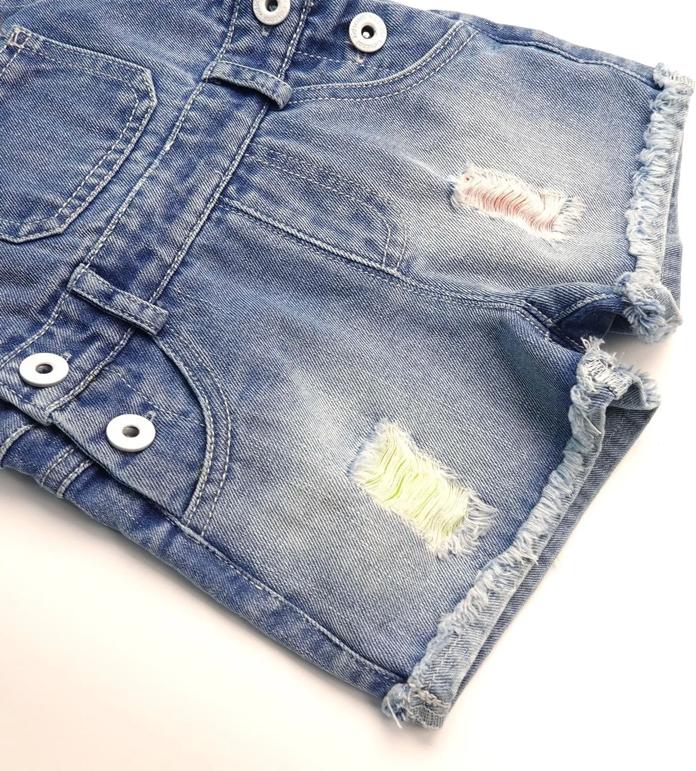 KIDSCOOL SPACE Baby Girls Denim Shorts,Toddler Little Boys Soft Jeans Summer Shortalls