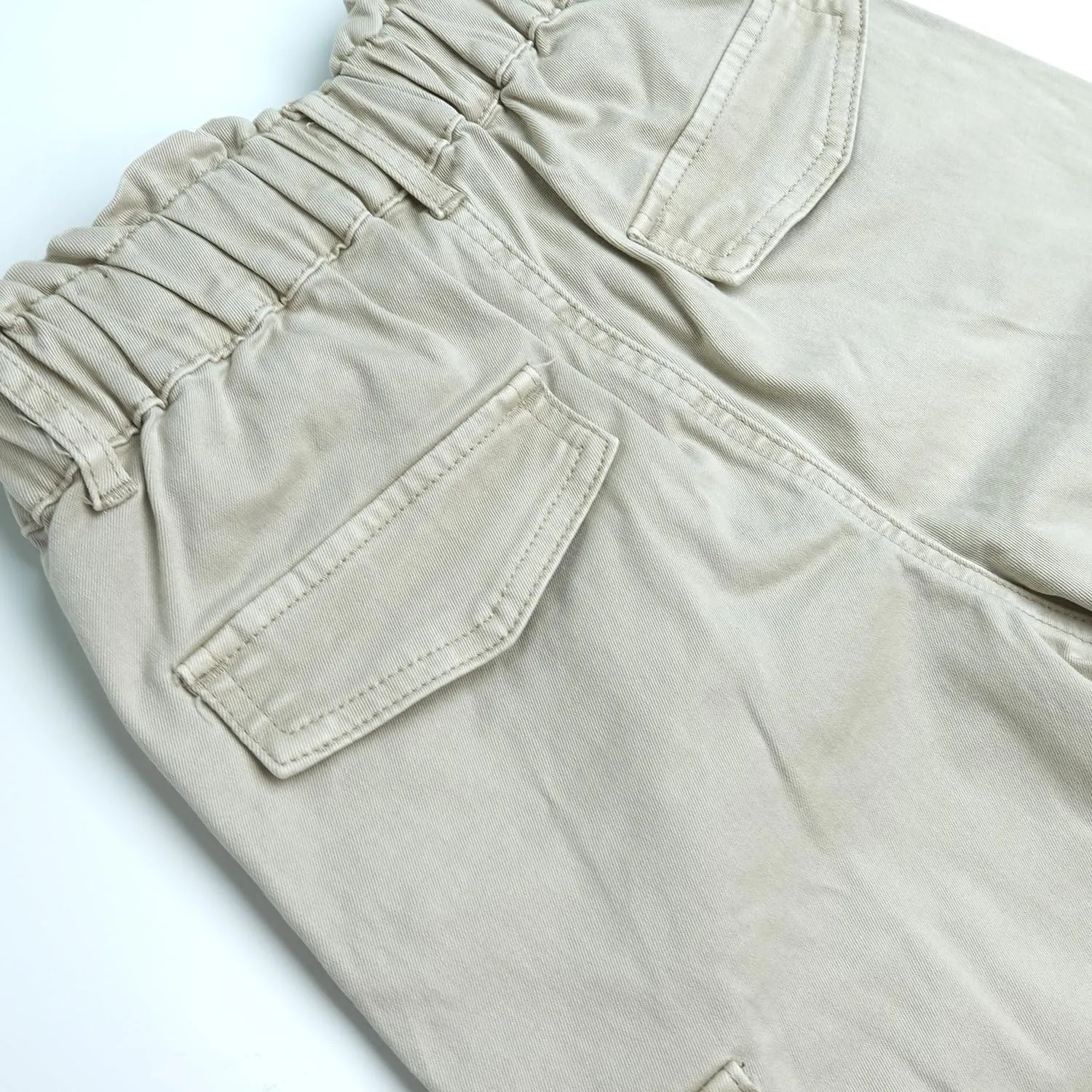 KIDSCOOL SPACE Toddler & Big Child Wide-Leg Cargo Jeans, 18M-14T Ribbed Waist Denim Pants